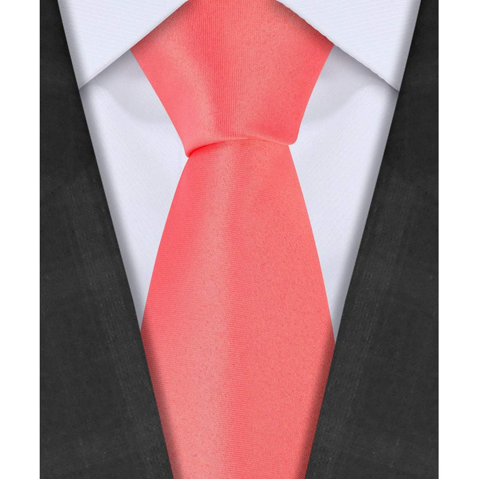 Набір краваток Tie G U Style (5 шт.) у подарунковій коробці: однотонні краватки, сатинова метелик, кишеньковий хустинка, реверс, краваткові застібки (Coral Black Box)