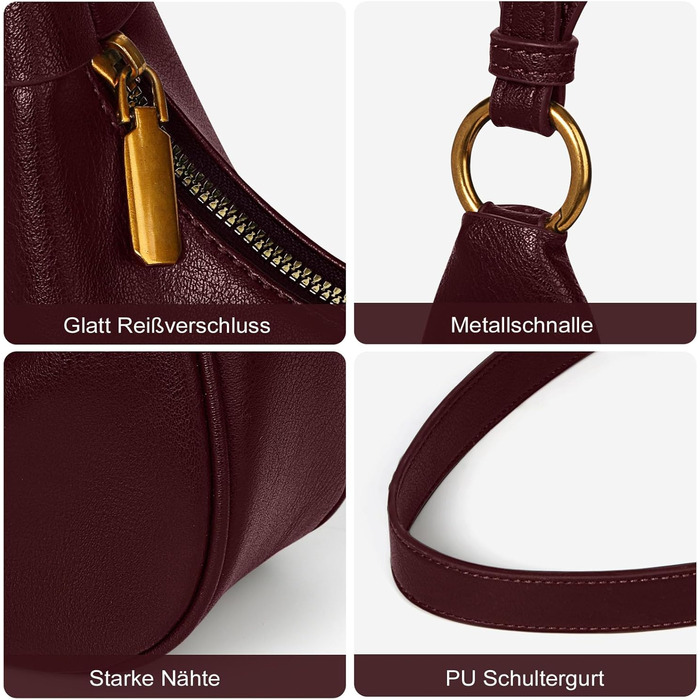 Сумка жіноча GSenhui Y2K через плече, червона (м'яка екошкіра)