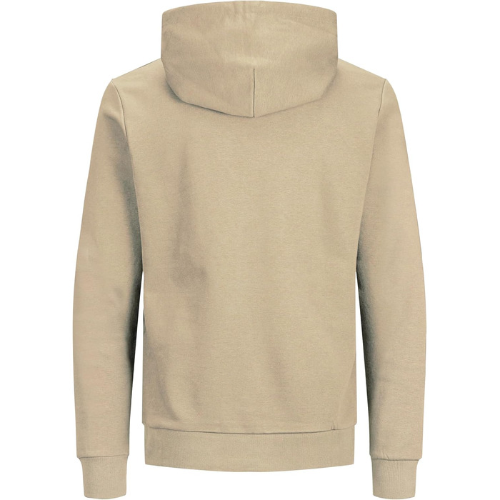 Чоловічий худі Jack & Jones Reg Fit з каптуром та кишенею, бежевий (Crockery), розмір XL
