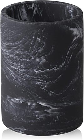 Тримач для зубних щіток ZCCZ для ванної кімнати, керамічний, квадратний, для електричної зубної щітки, косметики, пензлів, бритви, білий мармурний дизайн