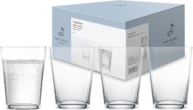 Zwiesel Glas Water Glass Together 0.5L (Set of 4), beautifully shaped drinking glasses, dishwasher-safe Tritan crystal glasses, Made in Germany (Art.-Nr. 122343)