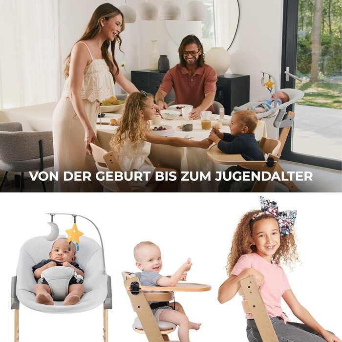 Дитяча подушка для стільчика Kinderkraft ENOCK, м'яка, з ременями, легко миється, гіпоалергенна, чорна, для стільчика CALMEE, сірий