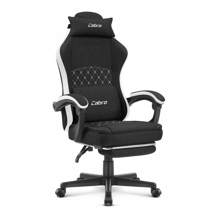 Ігрове крісло Cabro C503, чорно-біле