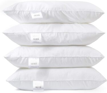H&F Heimtextilien Top Quality Pillow 50x70 4-Piece Set | Allergy-Friendly Pillow with Oeko-TEX Certification | Cover: 100% Microfiber | Filling: 550 Grams Polyester 4 50 x 70 cm