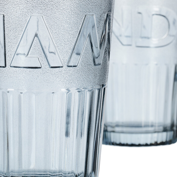 Set of 2 Decorative Glass Mugs with Handles