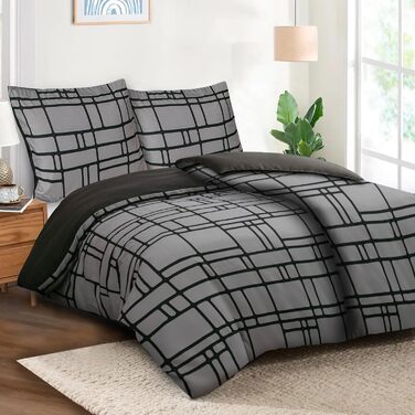 Комплект постільної білизни Pamposh 135x200 (4 шт.) - сірий, мікрофібра, з блискавкою
