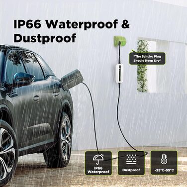 Morec Mobile Wallbox 11kW Type 2 (6-16A) для електромобілів: портативна зарядка з CEE 380V, кабель 6м