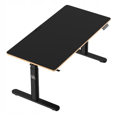 Ігровий стіл Ultradesk Pulsar 120 см, чорний, з електричним регулюванням висоти