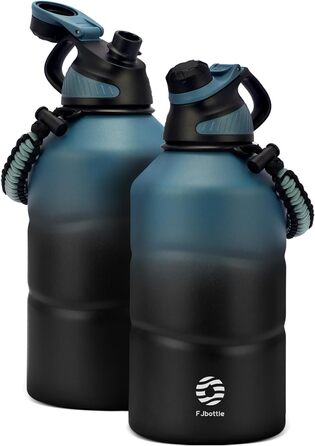 Fjbottle Stainless Steel Water Bottle 1900ML with Magnetic Lid, BPA FREE, Leak-Proof, Double-Walled Thermo Metal Bottle - Suitable for Carbonated Drinks, Sports Water Bottle for University, Fitness, Camping, Outdoor