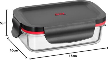 Контейнер для зберігання Silit Storio з кришкою, скло, 15 x 10 см, герметичний, для миття в посудомийній машині, для мікрохвильової печі та духовки