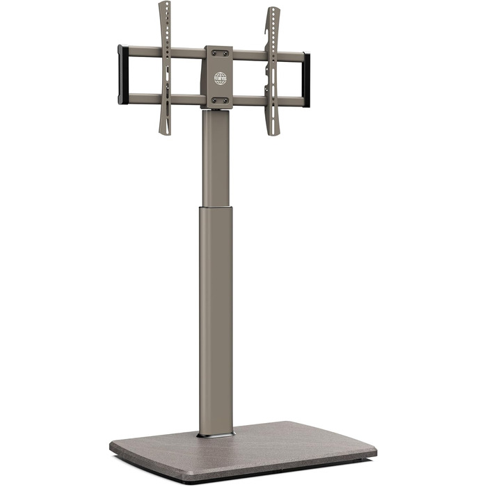 FITUEYES Adjustable Swivel TV Stand with Wood Base - Fits 32-70 inch TVs up to 40kg, VESA 400x600, Khaki