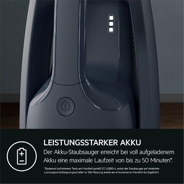 AEG ULTIMATE 5000 CLEAN AS52CB21DB Cordless Vacuum Cleaner / 2in1 / pleasantly quiet 79 dB(A) / 58% recycled material / up to 50 min runtime / automatic / freestanding / all floors / incl. accessories / Blue 2023 model 21.6V Blue with accessories