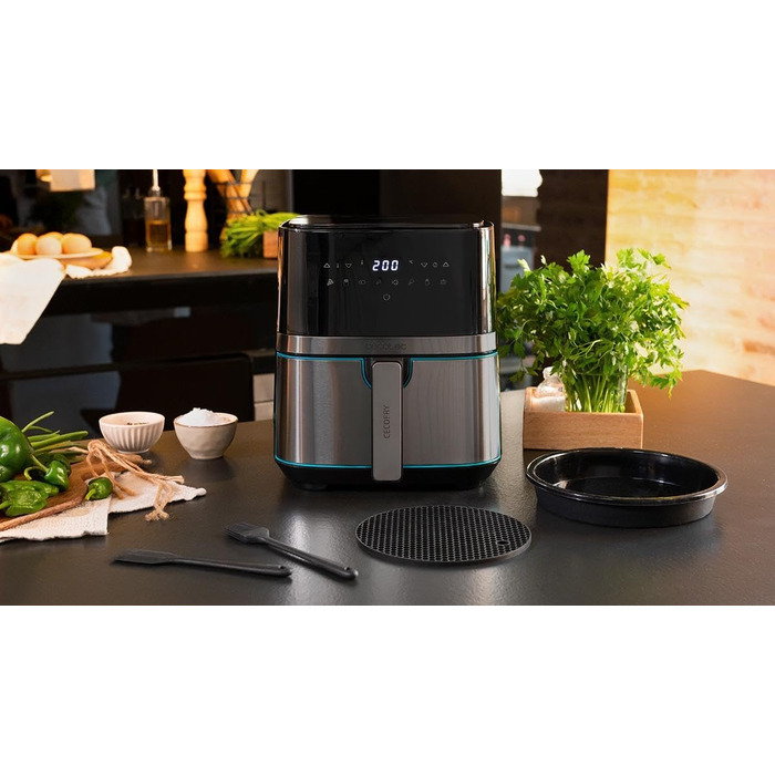 Фритюрниця Cecotec Cecofry Full Inox 5500 Pro 5.5 л, 1700 Вт, без масла, PerfectCook, з аксесуарами, нержавіюча сталь