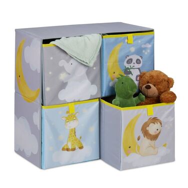 Relaxdays Children's Shelving Unit with Boxes