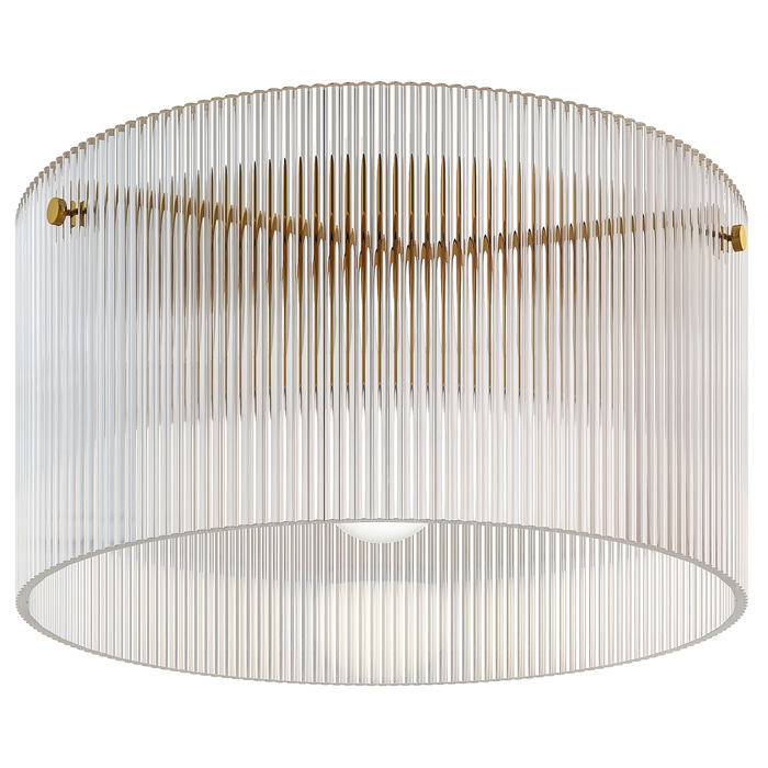 HOMCOM Ceiling Light, Ceiling Fixture with E27 Socket, Round Ceiling Lighting for Bedroom Living Room Ø32 x 16.5 cm, Bulb Not Included Transparent | Aosom