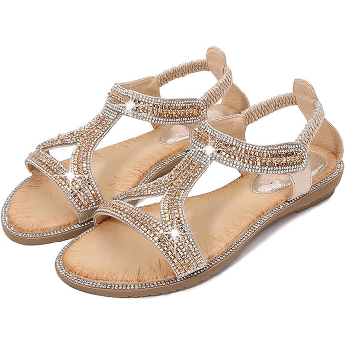Босоніжки жіночі Slingback ортопедичні літні золотисті (A15 Gold, 35 EU) з м'якою устілкою та дихаючим матеріалом для широкої стопи