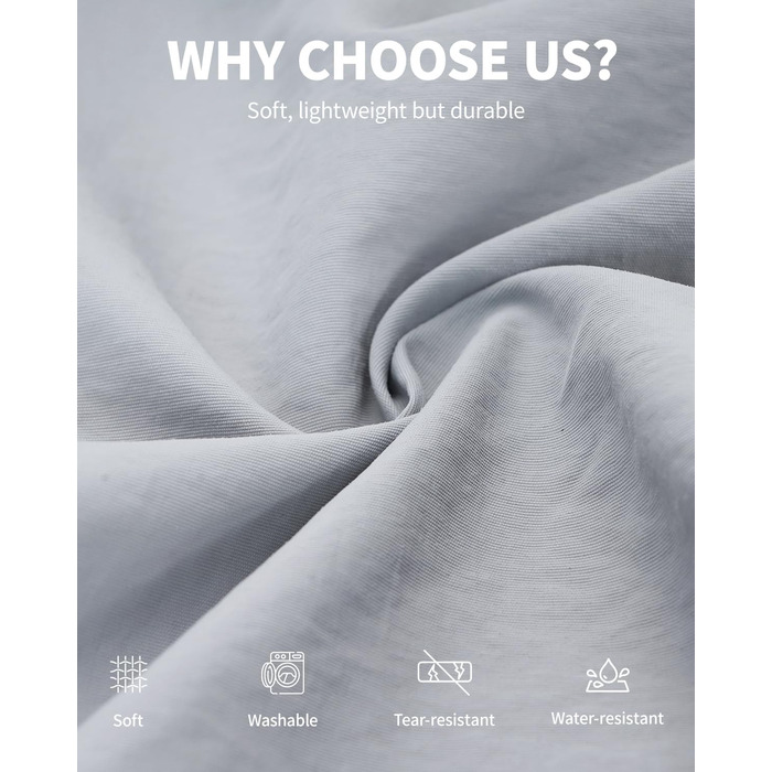 Narwey Набір з 5 органайзерів для валізи, компресійні кубики для подорожей, сірий