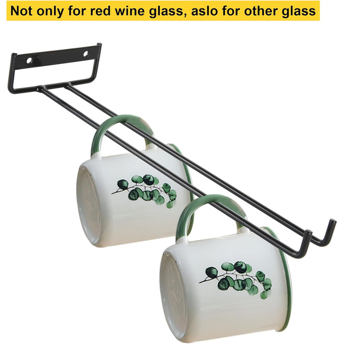 Тримачі для келихів VIDETOL (6 шт.) - металеві, підвісні, для шафи, бару, кухні