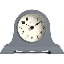 JONES CLOCKS® Speakeasy Table Clock | Classic Napoleon Hat Design | Contemporary classic style for desk, table, shelf or bedside table (Navy Blue)