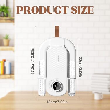 Електричний сушильник для взуття та рукавичок з таймером, 4 тримачі, складна конструкція