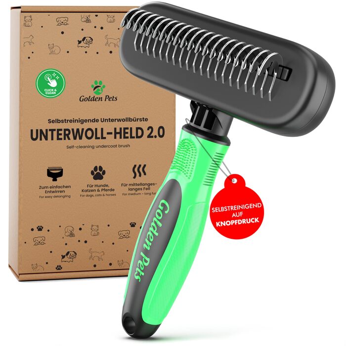 Щітка для вичісування підшерстка собак та котів з довгим хутром Golden Pets - видаляє підшерсток, ковтуни та вузли