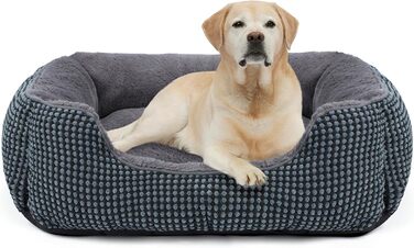 Крісло-лежанка для собак середніх порід FURTIME, м'яке, миється, антиковзаюче, 76x61x23 см, блакитне