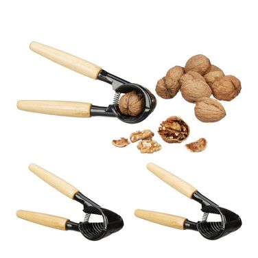 Relaxdays Nutcracker Set with Wooden Handle (3-Piece)