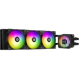Система водяного охолодження ENERMAX LIQMAXFLO 360mm з RGB підсвіткою (LGA 1700, 1200, AM5, AM4) - Xtreme Dual Chamber Pump, 380W+ TDP, 2x 120mm вентилятори