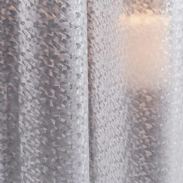 Шторка для душу Furlinic Anti-Schimmel, водовідштовхувальна, прозора, EVA, 120x180 см, 3D ефект, 8 люверсів, оздоблений камінням