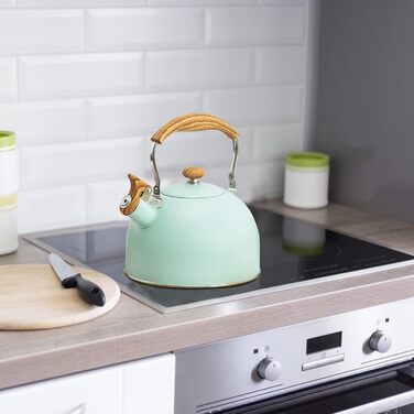 Чайник-заварник зі свистком, нержавіюча сталь, Induktion, для всіх плит, з ергономічною ручкою