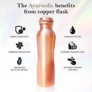 Copper water bottle with diamond cut design, leak-proof, Ayurvedic drinking vessel, copper vessel for sports, gym, outdoors, yoga (Design 3)