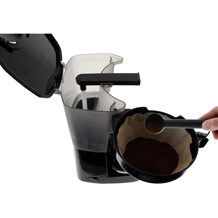 Кавомашина Melitta Easy Timer з таймером, скляна колба, стоп-крапля, 10 чашок, чорна