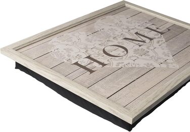 Creative Tops Everyday-Home Padded Knee Table with Beanbag Cushioning, 44 x 34 cm, Grey