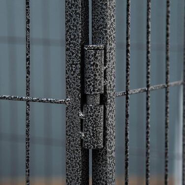 Клітка для собак PawHut з 4 панелями з металевої решітки, з фіксованим дном, для внутрішнього та зовнішнього використання, 109 x 74 x 71 см