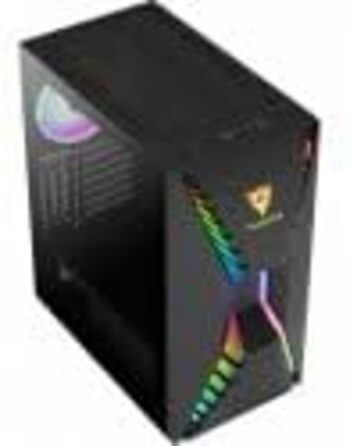 Корпус Aerocool Cronus Mid Tower для ігрового ПК з RGB підсвічуванням, вентилятором 140 мм та скляною бічною панеллю, підтримкою водяного охолодження та кабелеуправлінням, чорний