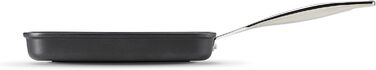 Сковорода-гриль Le Creuset алюмінієва з антипригарним покриттям, 23 см, з рифленням, для всіх типів плит (індукція, газ, електро), антрацит/срібляста