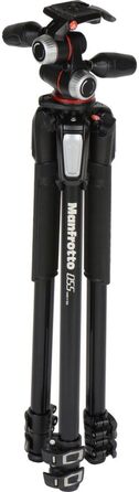 Штатив Manfrotto 055XPRO3 з триноголовою – професійний штатив з алюмінію, 3 секції, для DSLR та аксесуарів