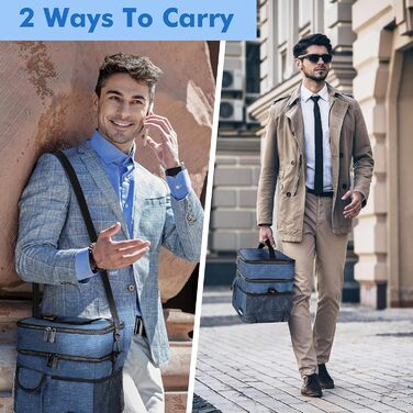 Термосумка Kato Tirrinia 17L для пікніка та подорожей (23 банки), темно-синя