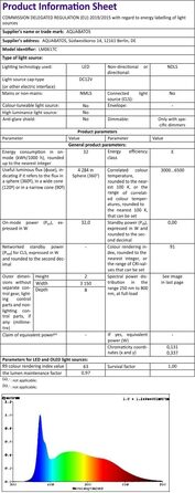 Дзеркало для ванної кімнати AQUABATOS з підсвічуванням 100x70 см LED, антизапарник, сенсорне управління, 3 кольори світла, регулювання яскравості, для настінної установки