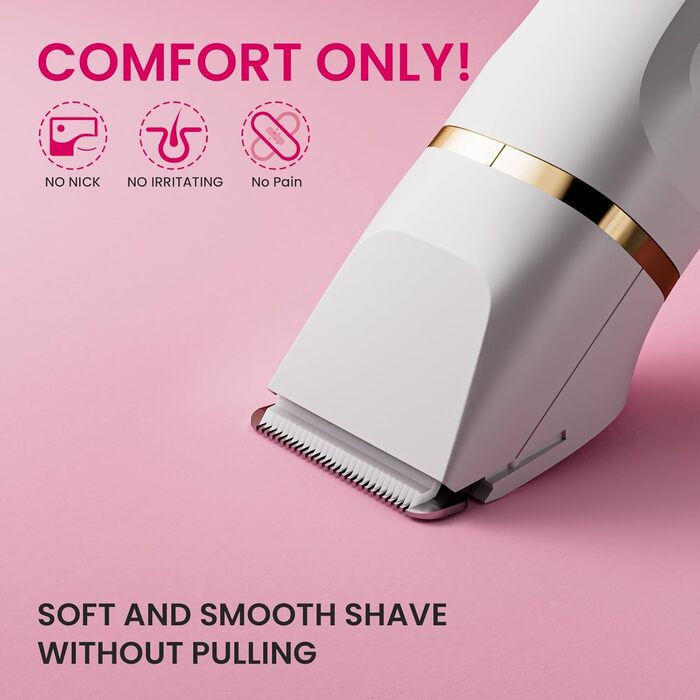 Електричний жіночий триммер та епілятор 3-в-1 MIFXIN для тіла, обличчя, ніг, рук, bikini, IPX6 водонепроникний, фіолетовий