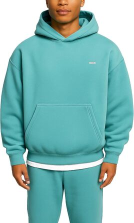 Світшот SMIODOX Dawson для чоловіків - Oversize з капюшоном, стильний та зручний для спорту та повсякденного носіння (XL, Petrol)