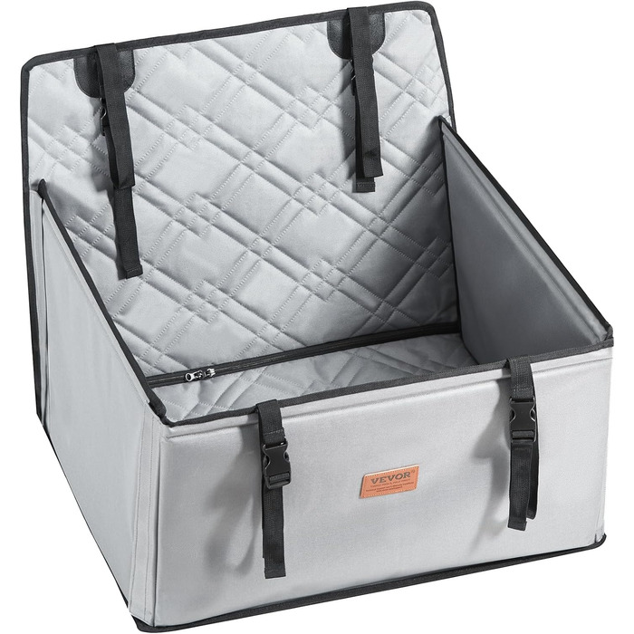 Автокрісло для собак VEVOR, водовідштовхувальне, з підставкою, з поворотцем, для собак до 22 кг (Сірий)