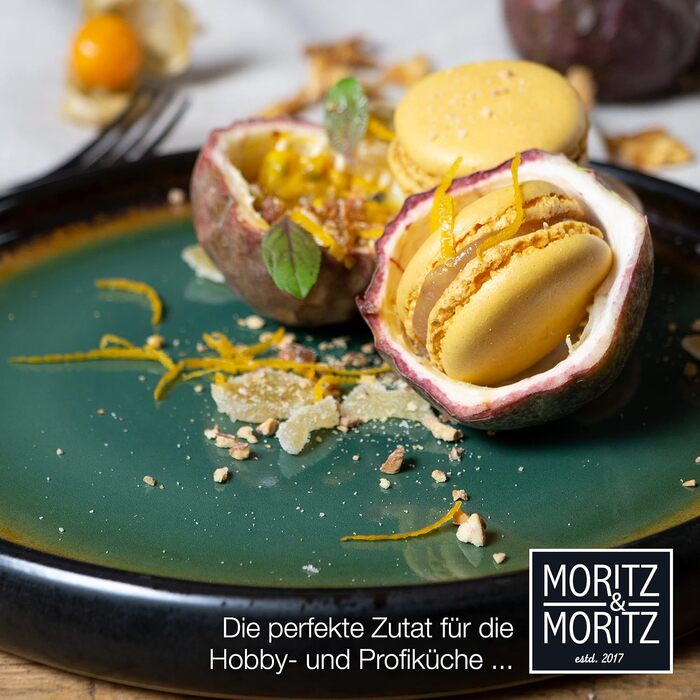 Тарілки Moritz & Moritz SOLID, набір 4 шт., 21 см, кераміка. Ідеально для десерту, випічки, сніданку. Набір посуду зеленого кольору
