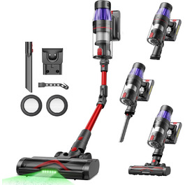 Бездротовий акумуляторний пилосос Ultenic U16 Flex: 550W, 50000Pa, 60 хв роботи, сенсорний екран, телескопічна труба, док-станція, антизаплутування, для твердих поверхонь та килимів, видалення шерсті тварин