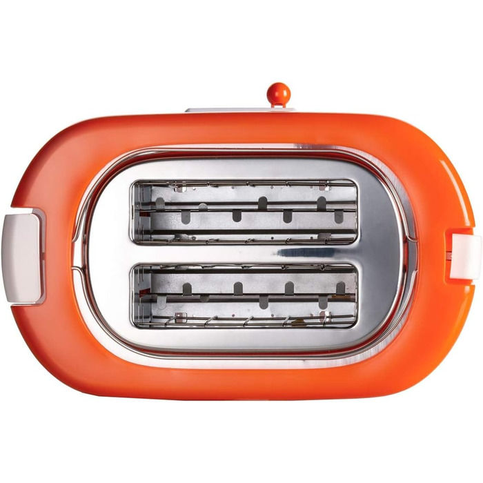 Тостер Ariete 159 Toastime з 2-ма слотами, з щипцями, функціями розморожування та підігріву, 700 Вт, нержавіюча сталь, білий/помаранчевий