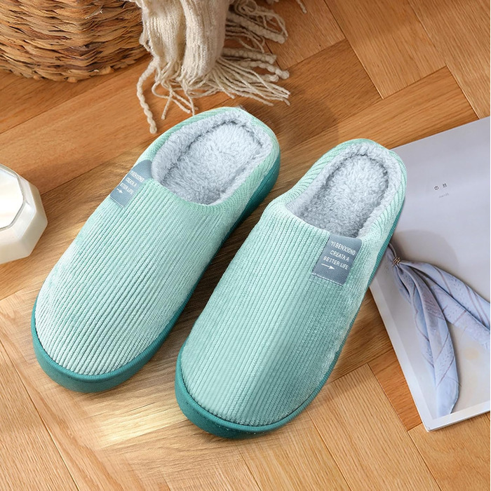Зимові теплі халапи для дому з антиковзаючою підошвою, зелені, 38/39 EU