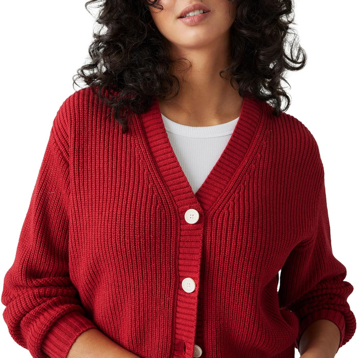 Levi's Daen Snowflake - жіноча в'язана жилетка, колір Scarlet Smile (L)