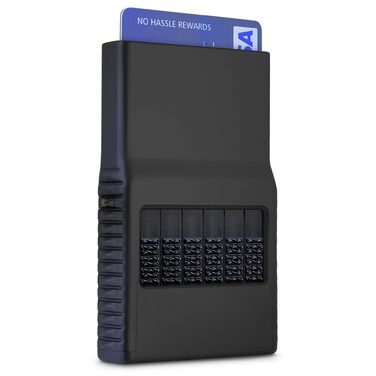 Чоловічий та жіночий гаманець ACM 2.0: органайзер з картхолдером, захист від подряпин, хром/срібло, чорний сатин