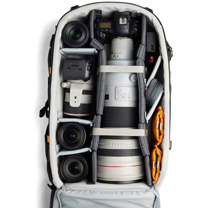 Сумка-рюкзак для фотообладнання Lowepro Pro Trekker LP37268-GRL (BP 650 AW II), чорно-сіра, з відділом для ноутбука 15