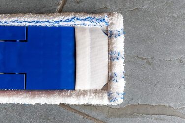 Sonty 5-Piece Replacement Mop Pad, Microfiber, Professional Mop 40cm White with Blue Stripes (5)